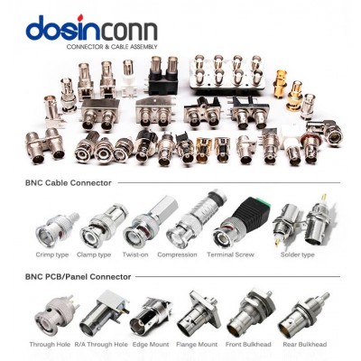 Waterproof Compression Pin Male Female Right Angle Aviation Balun Rf Coaxial Cctv Accessories Cable Jack Pcb Mount Bnc Connector